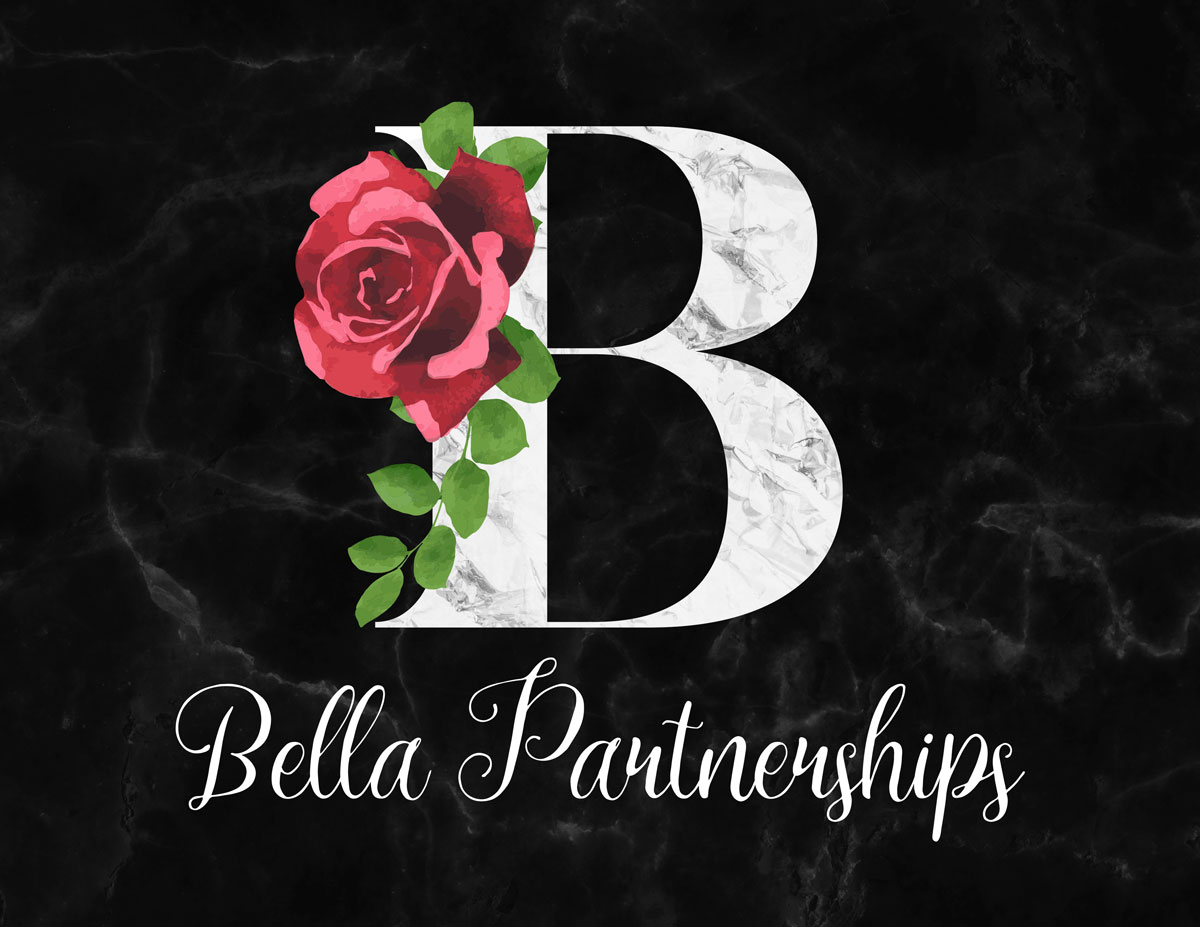 bella partnerships logo on black